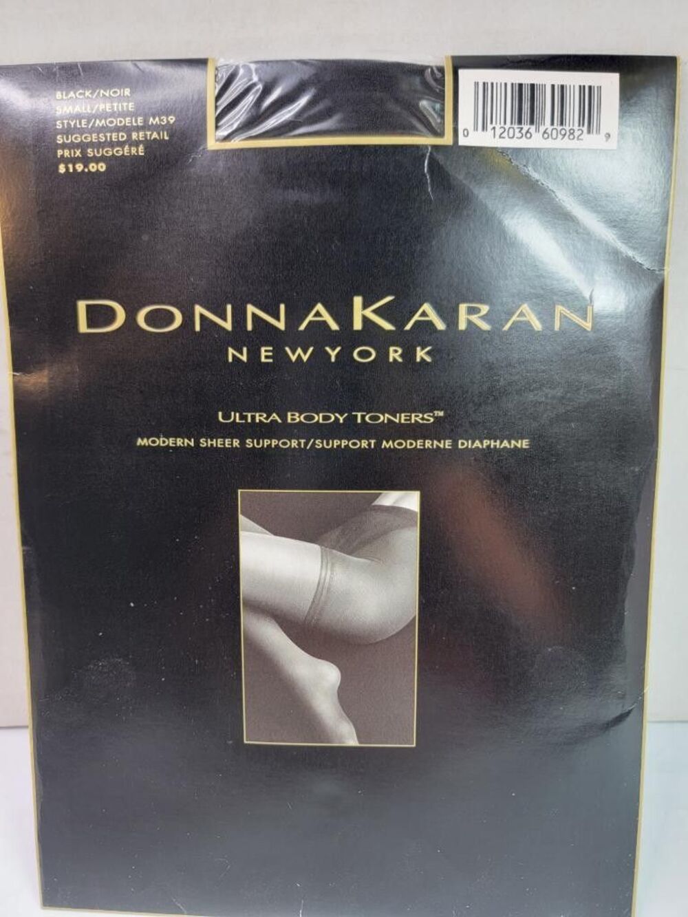 Donna Karan New York Ultra Body Toners M39 Black Small Petite Sheer Support